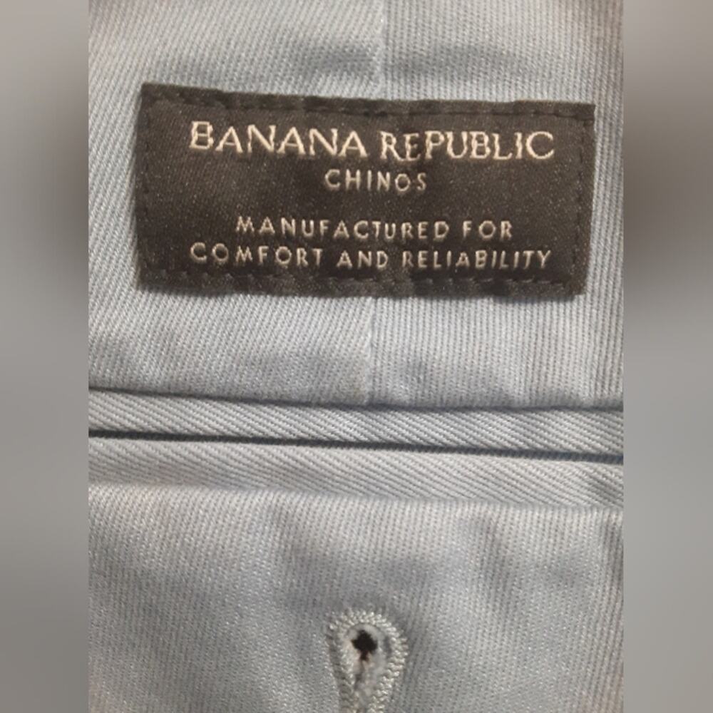 Banana Republic Men's Aiden Slim Fit Chini Pants Casual Blue 34/32 Four Povket - Picture 5 of 7